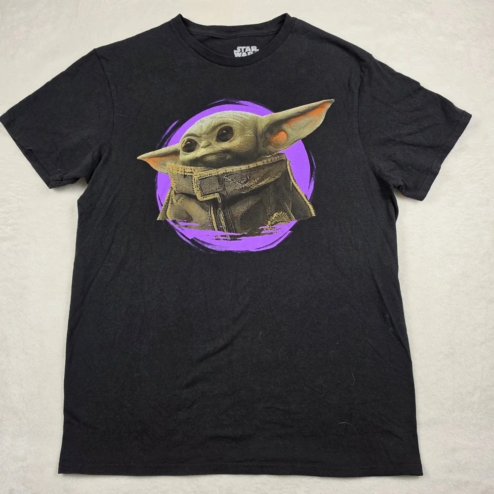 Star Wars Fifth Sun T-Shirt Mens Medium Black Excellent Baby Yoda Grogu‎ Graphic